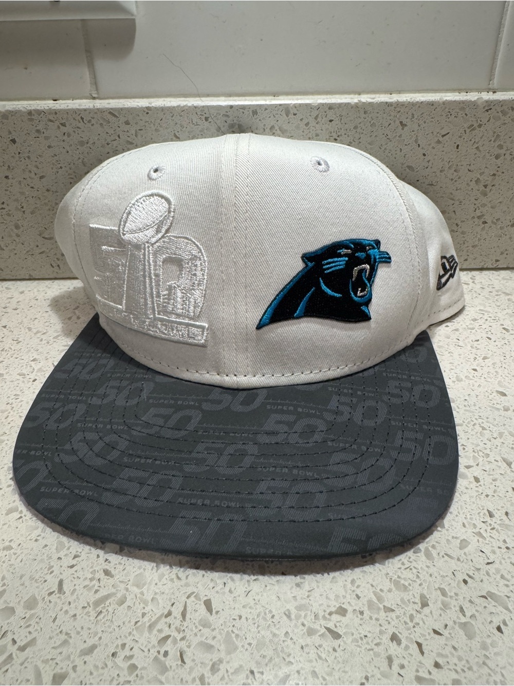 New Era Carolina Panthers Super Bowl 50 On-Field Snapback OSFM Hat 9Fifty